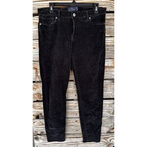 Lucky Brand Womens Corduroy Pants Size 12/31 Black Sofia Skinny 29 Inseam